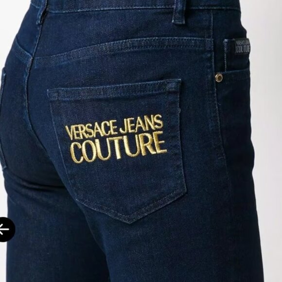 Versace Jeans Couture Skinny Jeans in Dark Wash, Size 28 & 29, New with Tag - Picture 3 of 9